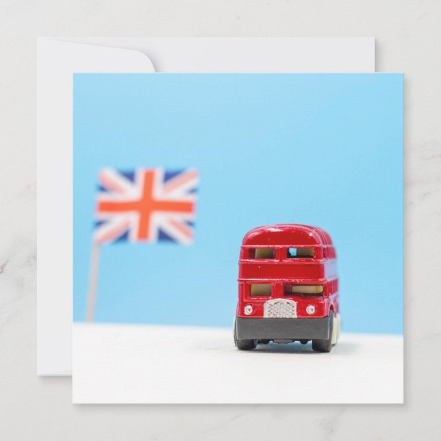 London England Double Decker Red Bus (Frente)