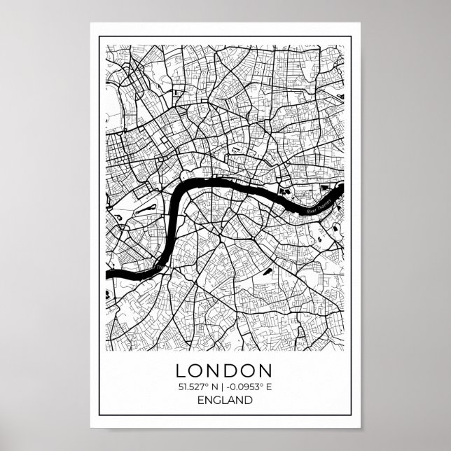 London Map Poster - London Wall Art (Frente)