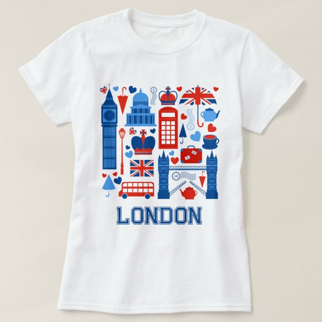London Pop Icons T-Shirt (Frente do Design)