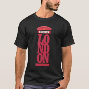 London Red Telephone T-Shirt London Design gráfico