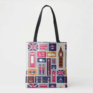 London Themed Tote Bag