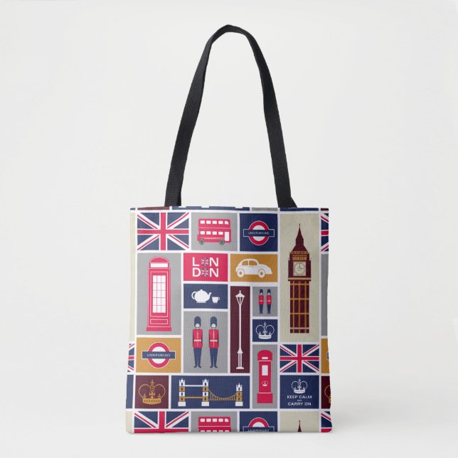 London Themed Tote Bag (Frente)