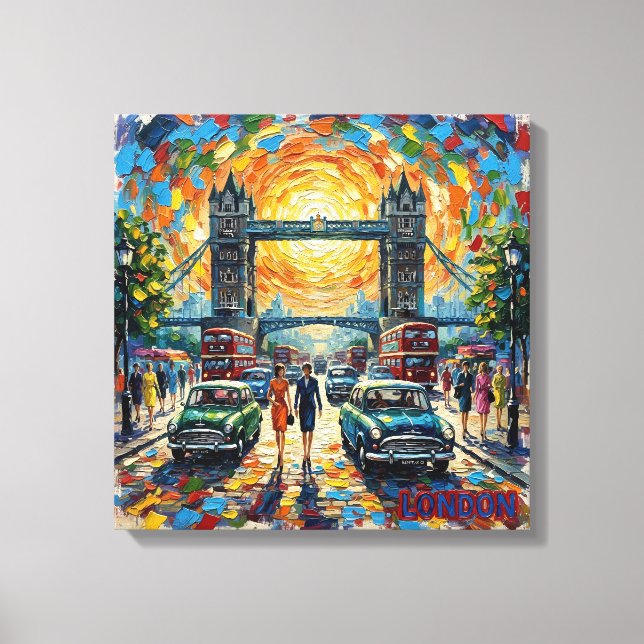 London Tower Bridge Iconic Scene Stretched Canvas (Frente)