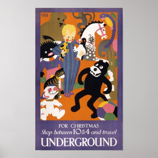 London Underground Vintage Transportation Poster (Frente)