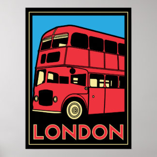london westminster england art deco retro poster
