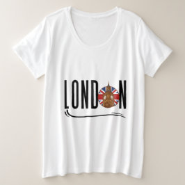 London Women Plus Tamanho T-Shirt