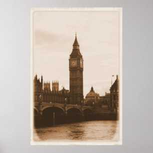 Londres - Big Ben - Tâmisas - Poster