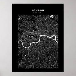 Londres - Reino Unido - Poster do mapa das cidades