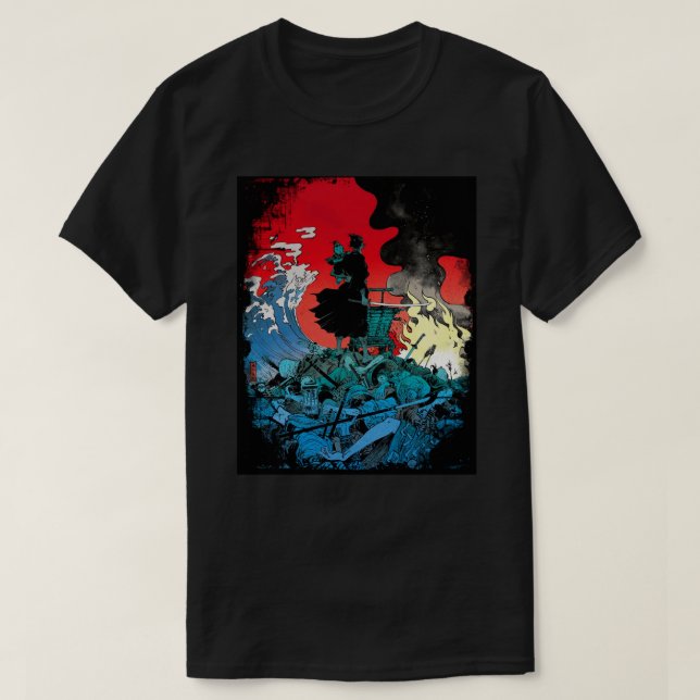 Lone Wolf E Cub Clássica T-Shirt (Frente do Design)