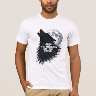 Lone Wolf Glitch Moon T-Shirt - Missão Sobre A Mul