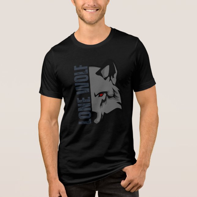 Lone Wolf T-Shirt - Design de negrito para indepen (Frente)