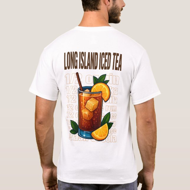 Long Island Iced Tea T-Shirt – Bold Retro Cocktail (Verso)