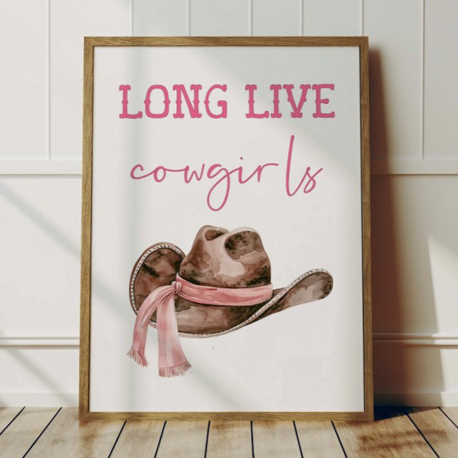 Long Live Cowgirls Poster Kids Western Room Decor (Criador carregado)