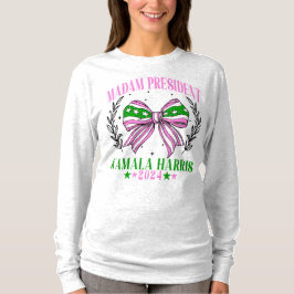 Long Sleeve Kamala para a camiseta feminina de 202