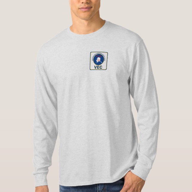 Long Sleeve Mens T-Shirt Pocket Emblem (AARC VEC) (Frente)