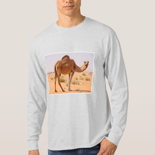 Long Sleeve T-Shirt ash  men  I  LOVE  SAHARA  (Frente)
