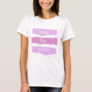 longa vida à camiseta impressa