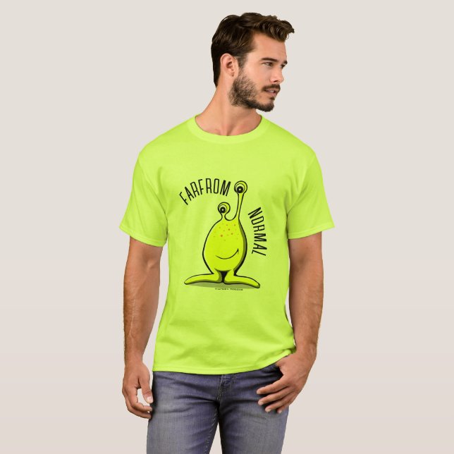 LONGE DO MONSTRO T-SHIRT DE DOIS OLHOS NORMAL (Frente Completa)