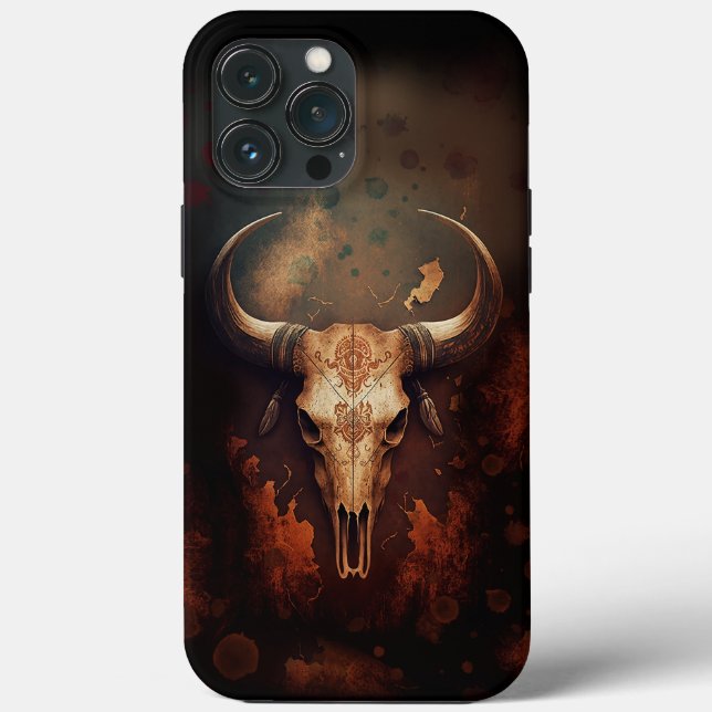 Longhorn Cow Skull Rustic (Verso)