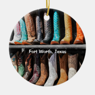 Longhorns e Botas, Ornamento de Cerâmica do Texas