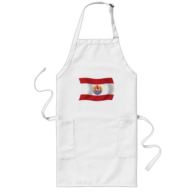 Longo Avental com Bandeira da Polinésia Francesa (Frente)