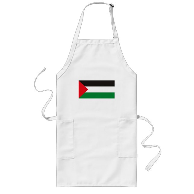 Longo Avental da bandeira de Palestina (Frente)