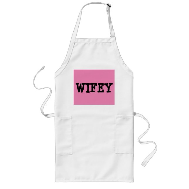 Longo avental da cozinha da WIFEY (Frente)