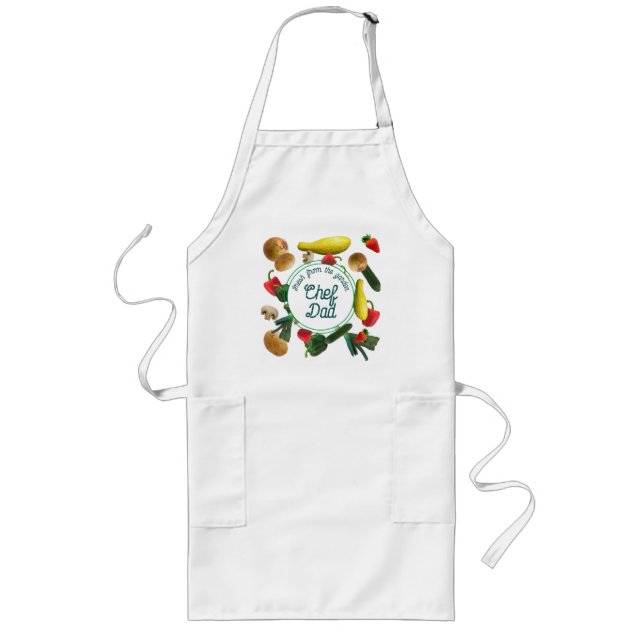Longo Avental de Cozinha com Bolso para Legumes (Frente)