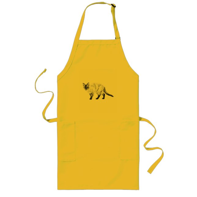 Longo Avental de Gato Sombreado Cozinhe Fácil (Frente)