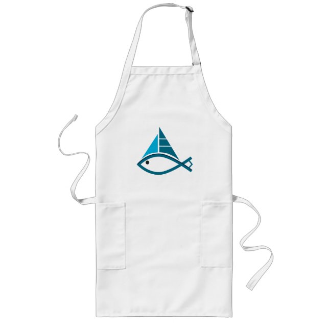 Longo avental de peixe vela (Frente)