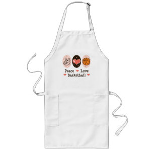 Longo Avental do basquetebol do amor da paz