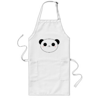 Longo Avental feliz do urso de panda de Kawaii