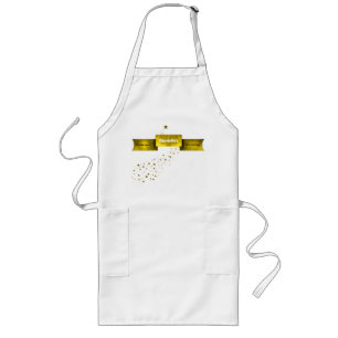 Longo Bandeira goldtone & avental feito sob encomenda do