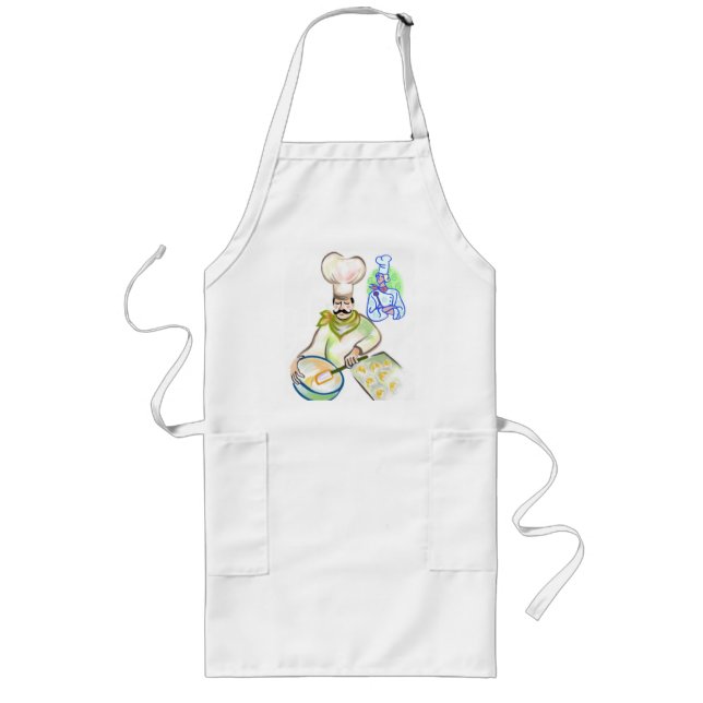 Longo Cozendo acima de um deleite saboroso, avental (Frente)