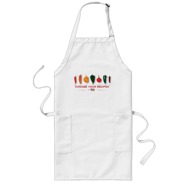 Longo Escolha sua arma - pimentos - avental (Frente)