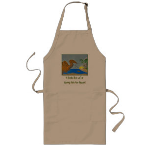 Longo Spinosaurus Peixe para Jantar avental Chef Dinossa