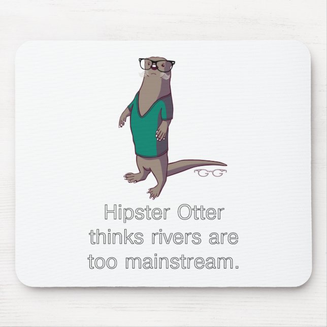 Lontra Mousepad do hipster (Frente)