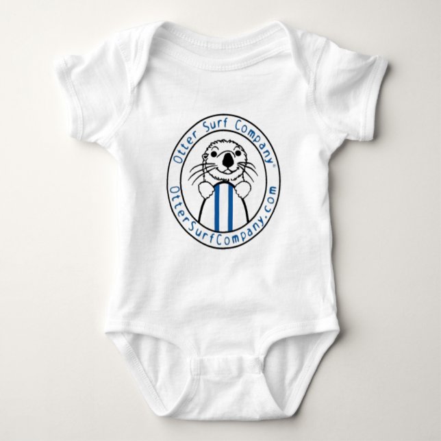 Lontra Surfar Empresa - camisa do bebê (Frente)