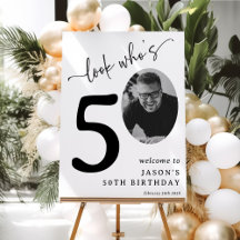 Look Who's 50! Modern Photo 50th Birthday