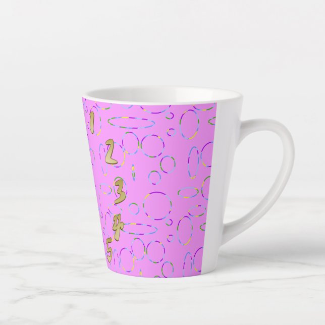 Loops modernos na caneca cor-de-rosa magenta laten (Direita)