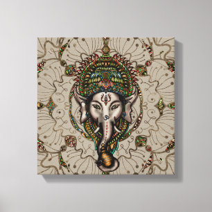 Lord Ganesha - Cor na Canvas