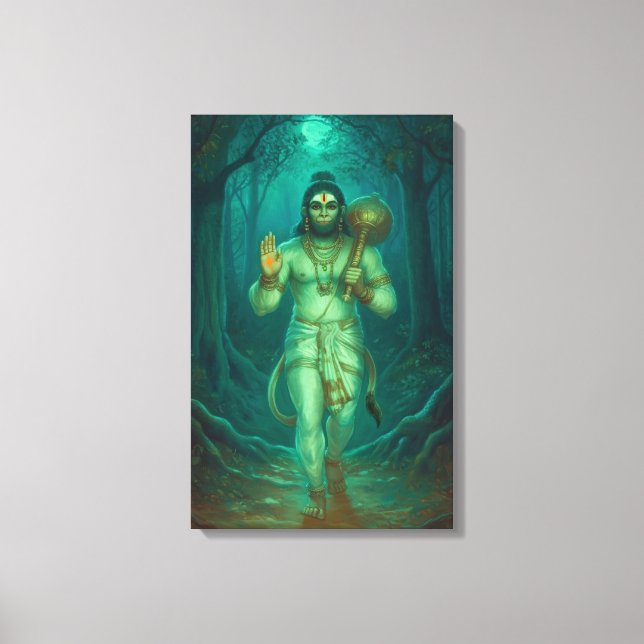 Lord Hanuman Canvas Wall Art (Frente)