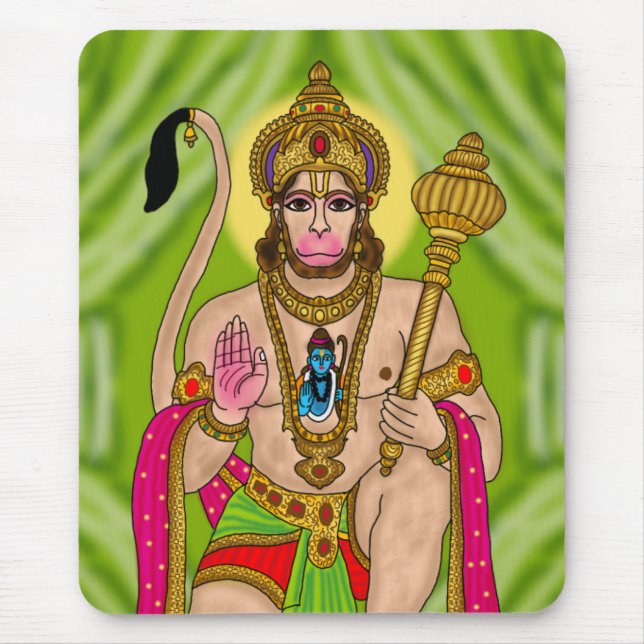 Lord Hanuman Mouse Pad (Frente)