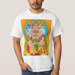 Lord Hanuman T-Shirt Poderoso Hindu Devta Hanuma