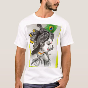 Lord Krishna desenhando t-shirt para homens
