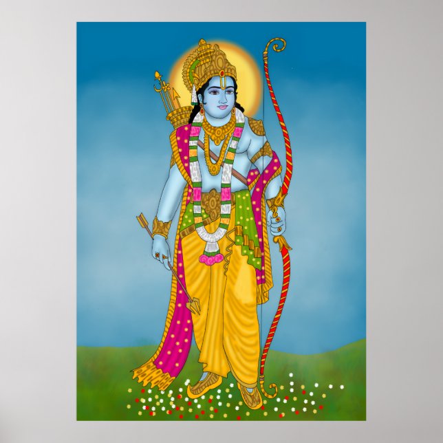 Lord Ram Poster – Divine Wall Art (Frente)