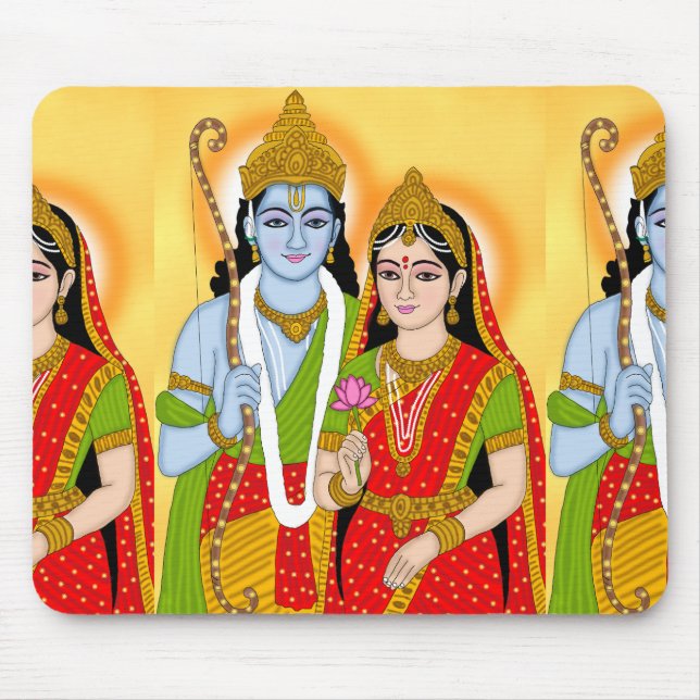 Lord SitaRam Mouse Pad – Acessório Espiritual para (Frente)