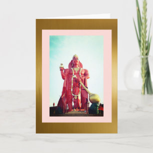 Lorde Hanuman, Cartão de Saudação Dobrado de 5" x