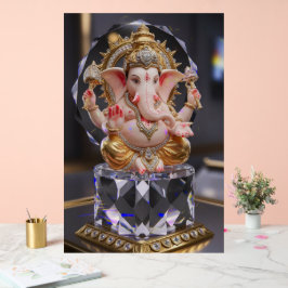 Lorde Shree Ganesha Crystal & Diamond Escultura