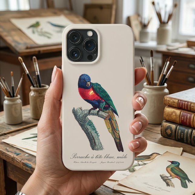 Loriqueet Arco-íris Macho, Trichoglossus Moluccanu (Rainbow Lorikeet Male, Trichoglossus Moluccanus. iPhone Case)